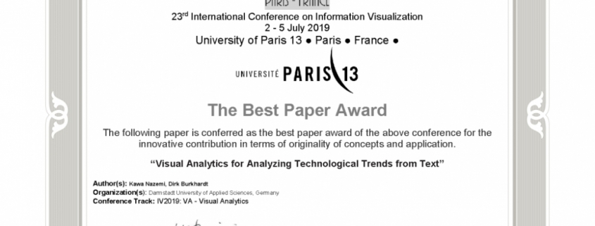 iV Conference Best Paper